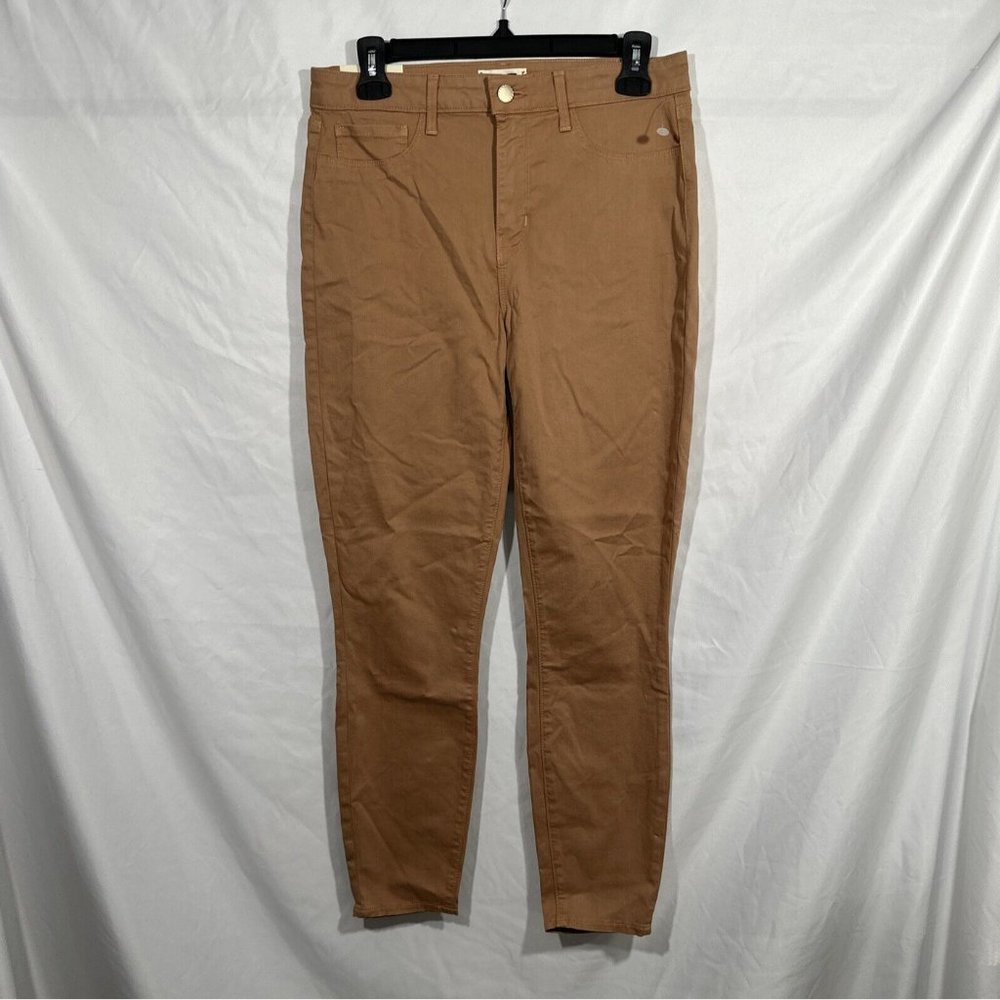 NEW $243 L'AGENCE [ 29 ] Margot Crop Skinny‎ Jeans In Camel Cream Tan - Picture 3 of 16